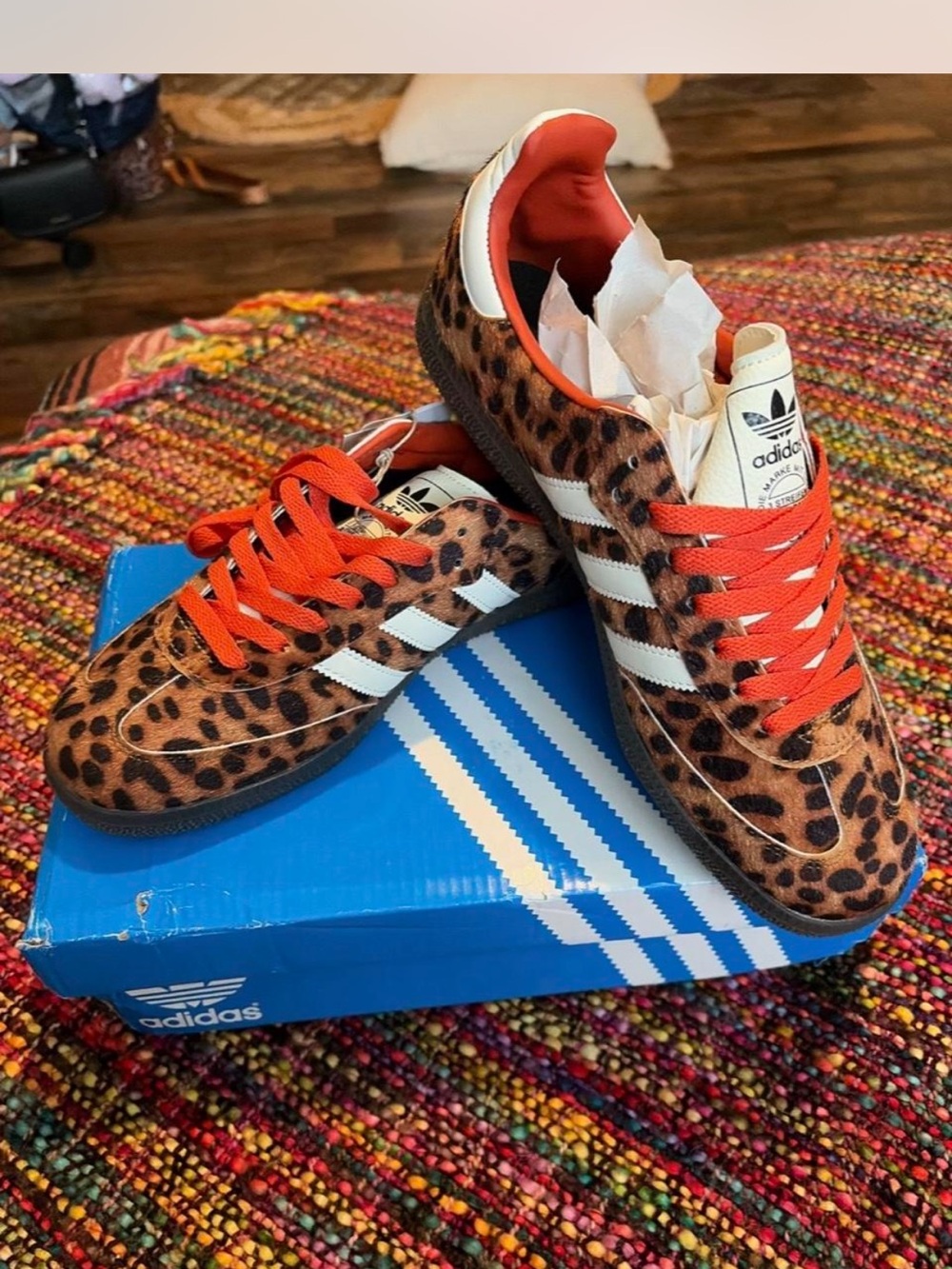 NEW adidas Samba OG Red Leopard Women's 5.5
